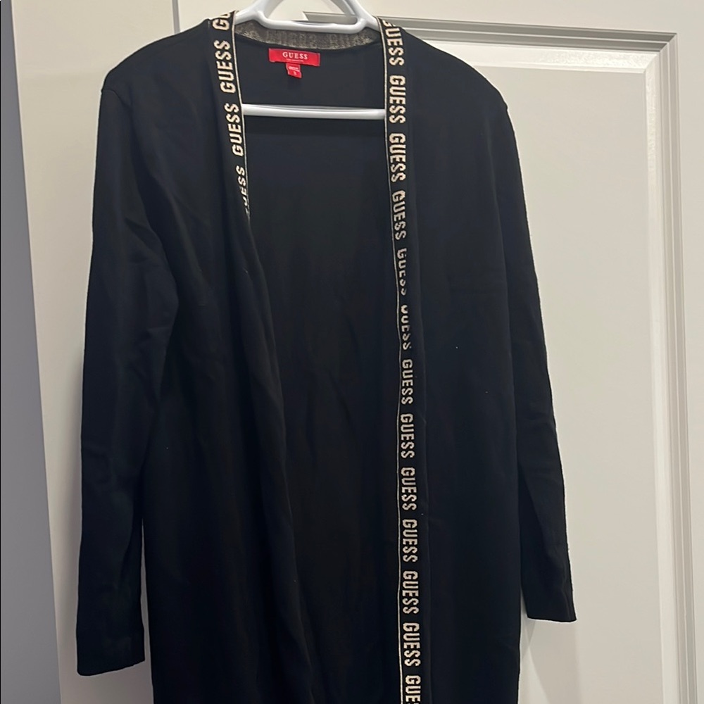 Guess Black Cardigan Sweater Classic Design